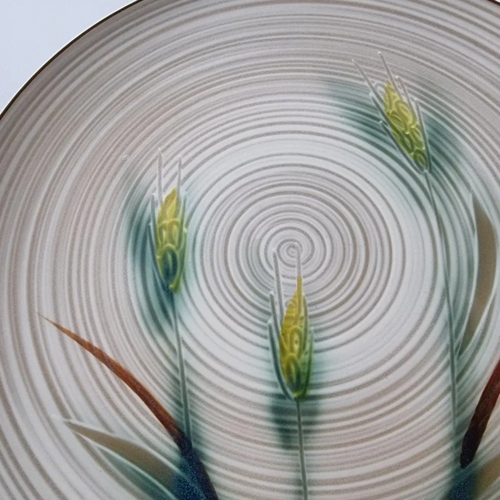 Vintage 1960s Fancrest Ware MUGI WHEAT Plate 26 cm Japan - Picture 2 of 7